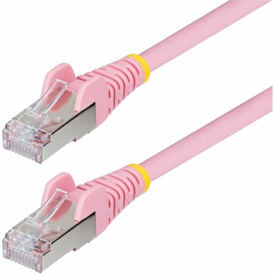 CAT6A ETHERNET CABLE - PINK 10GBE S/FTP LSZH 100W POE