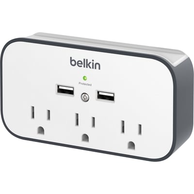 USB WALL MOUNT SURGE PROTECTOR - SURGE PROTECTION RATED AT 540 JOULES TO EXTEND