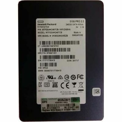KIT HP 240GB SATA 6G RI SFF (2.5-INCH) SC DS FIRMWARE SSD