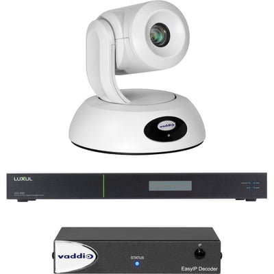 Vaddio EasyIP 20 Video Conferencing Base Kit - With Professional IP PTZ Camera and Switch - White