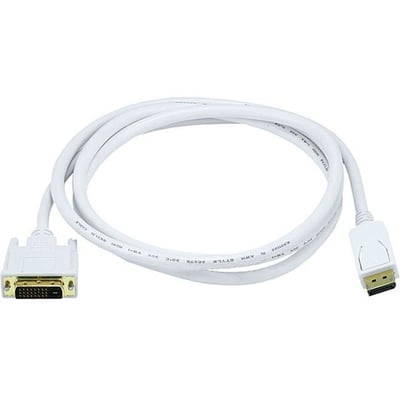 6FT 28AWG DISPLAYPORT TO DVI CABLE - WHITE