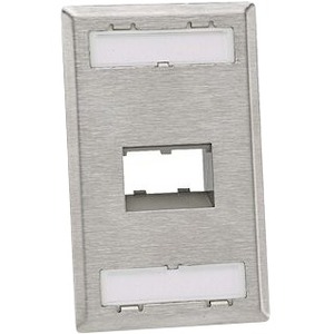 FACEPLATE 2PT SG SLOPED RECESSED SS EA