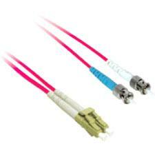 C2G-1m LC-ST 9/125 OS1 Duplex Singlemode PVC Fiber Optic Cable - Red