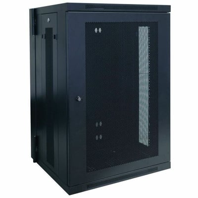 Tripp Lite by Eaton SmartRack 18U Low-Profile Switch-Depth Wall-Mount Rack Enclosure Cabinet Hinged Back