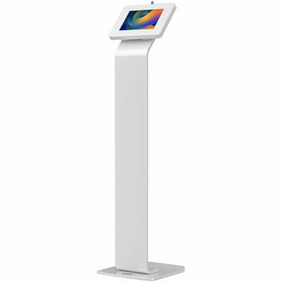 CTA Digital Premium Small Locking Floor Stand Kiosk (White)