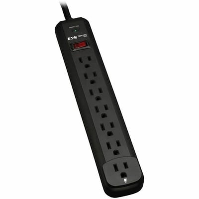 Tripp Lite by Eaton Protect It! 7-Outlet Surge Protector 12 ft. Cord 1080 Joules Diagnostic LED Black Housing