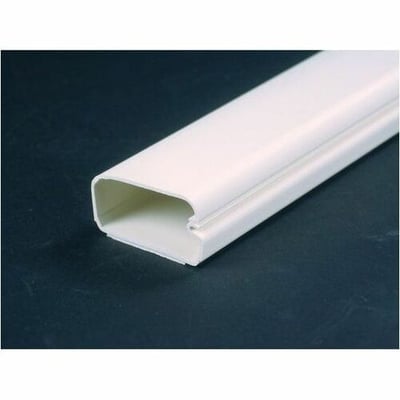 Wiremold Uniduct 2900 One-Piece Latching Cable Raceway Fitting - 8ft Length - White - TAA Compliant