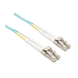 20 METER LC-LC OM3 10GIG FIBER OPTIC CABLE, AQUA, OFNR, 50/125 FIBER, MULTIMODE