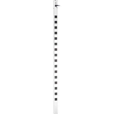 Black Box Vertical Rackmount Power Strip - 120VAC, 15A, 5-15R, 16-Outlet, 15-ft. NEMA 5-15P Cord
