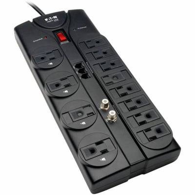 Tripp Lite by Eaton Protect It! 12-Outlet Surge Protector 8 ft. (2.43 m) Cord 2880 Joules Tel/Modem/Coaxial Protection