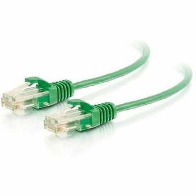 Quiktron Q-Series 28 AWG CAT6 Patch Cable, Green, 15 FT