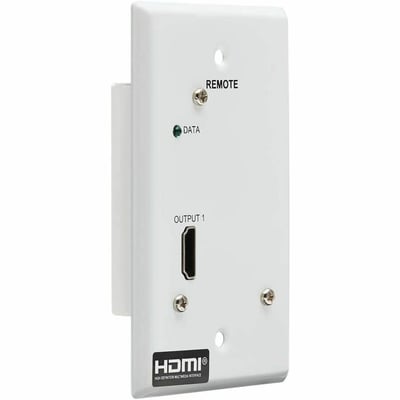 Tripp Lite by Eaton 1-Port HDMI over Cat6 Receiver Wall Plate - 4K 60 Hz HDR 4:4:4 PoC HDCP 2.2 230 ft. (70.1 m) TAA