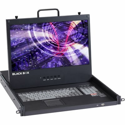 KVM LCD CONSOLE TRAY - 17-IN., SINGLE-RAIL, TOUCHPAD, LED BACKLIGHT, USB, HDMI