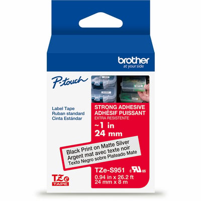 BLACK/SILVER MATTE TAPE (24MM)
