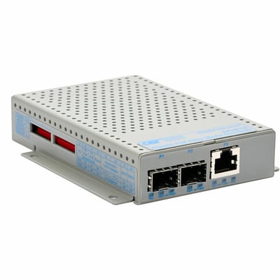 10/100/1000 RJ-45 POE 60W MEDIA CONVERTER 2XSFP AC US