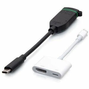C2G Universal 4K HDMI Dongle Adapter Ring With Color Coded USB-C And Lightning