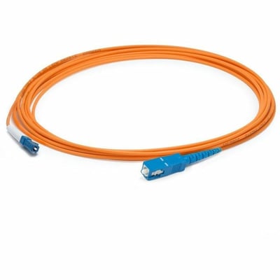 AddOn 2m SC to LC Orange OM2 Simplex OFNR (Riser-Rated) Fiber Patch Cable