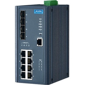 SWITCH - EKI-7712G-4FPI - WIRED - 1GBPS - GIGABIT ETHERNET - 8 X 10/100/1000BASE