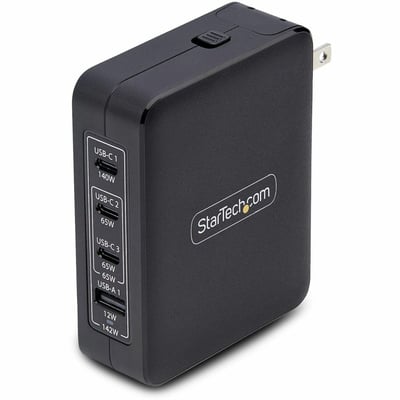 140W USB-C WALL CHARGER GAN POWER ADAPTER PD 3.1 USB-C/USB-A
