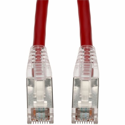 AddOn 12ft Red CAT 6 Shielded PVC Ethernet Cable Snagless Easy Clear Boot TAA RJ-45 M/M