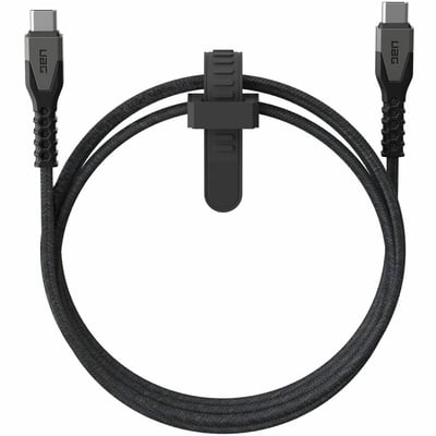 UAG 5FT CHARGING CABLE USB-C TO USB-C - KEVLAR CORE- BLACK/GREY