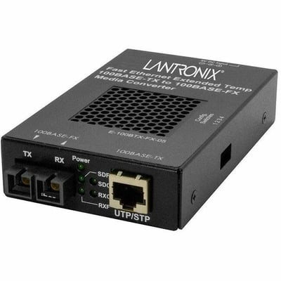 Lantronix E-100BTX-FX-05(SCHT) Transceiver/Media Converter