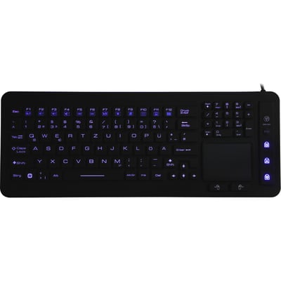 DSI WATERPROOF IP68 FULL SIZE LED BACKLIT KEYBOARD WITH TOUCHPAD