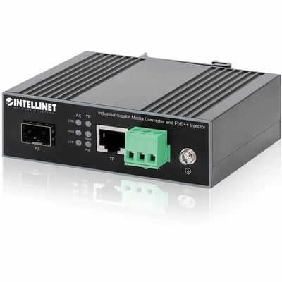 INDUSTRIAL GIGABIT MEDIA CONVERTER AND POE++ INJECTOR