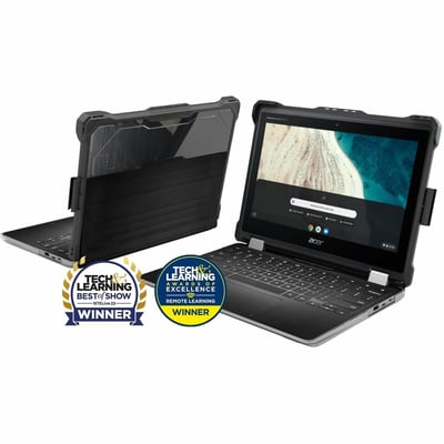MAXCases, Chromebook cases, 11, 11 inches, ideal for schools, dirt-resistant, shock absorption, Acer R752T Chromebook Spin 511, custom color, clear, black