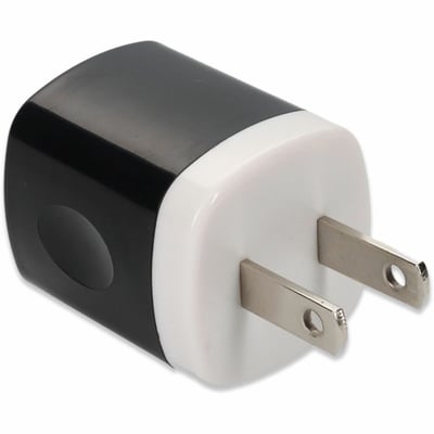 Wall Charger 1X 2USB-A 2.0 5v 1.5A, Black