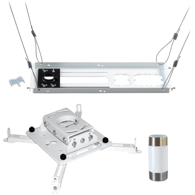 Chief RPA Universal Projector Kit - Includes Projector Mount, 3" Extension Column, and Ceiling Kit - White