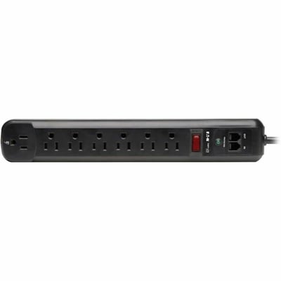 Tripp Lite by Eaton Protect It! 7-Outlet Surge Protector 6 ft. (1.83 m) Cord 1080 Joules Modem/Fax Protection Black Housing