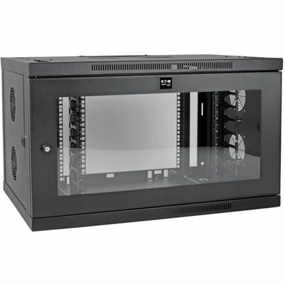 Tripp Lite by Eaton SmartRack 9U Low-Profile Switch-Depth-Plus Wall-Mount Mini Rack Enclosure Wide Acrylic Window