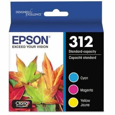 Epson Claria Photo HD T312 Original Standard Yield Inkjet Ink Cartridge - Cyan, Magenta, Yellow - 3 / Pack