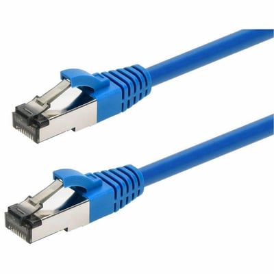 MONOPRICE CAT8 14FT BLUE PATCH CABLE DOUBLE SHIELDED (S/FTP) 28AWG 2GHZ 40G PURE