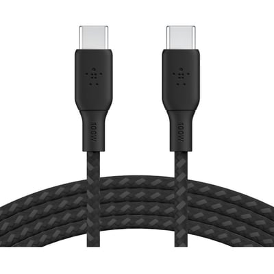 BOOSTCHARGE USBC TO USBC CABLE 100W 3M BLACK 03-RETAIL BOX