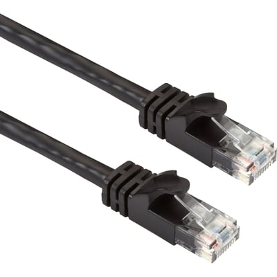 Black Box CAT6A 500-MHz STR Patch Cable Slim Molded Snagless Boot - UTP, CM PVC, BK, 14FT