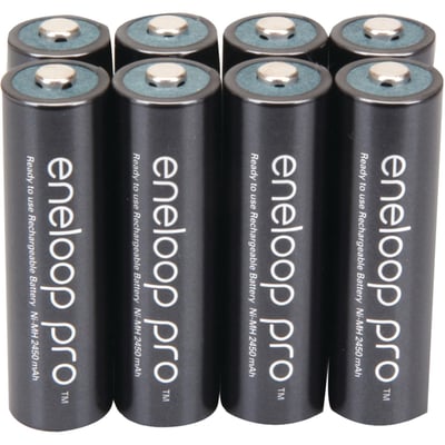 PANASONIC ENELOOP PRO AA 8-PK RECHARGEABLE BATTERIES
