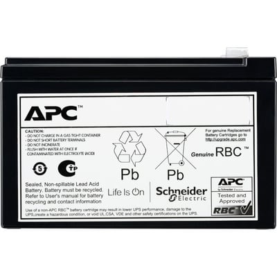 APC Replacement Battery Cartridge, VRLA, 9Ah, 48V DC, 2-year warranty