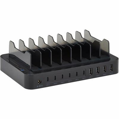 10-PORT USB CHARGING STATION W 6 USB-C 4 USB-A PORTS 120W CHARGER