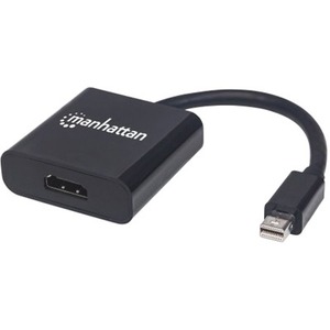 Mini DisplayPort 1.2a to HDMI Adapter Cable, 4K@60Hz, Active, 19.5cm, Male to Female, Black, Not Bi-Directional, Three Year Warranty