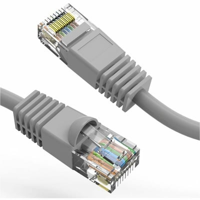 Axiom 12FT CAT5E 350mhz Patch Cable Molded Boot (Gray) - TAA Compliant