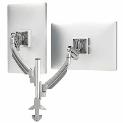 Chief Kontour K1C Dynamic Column Dual Monitor Arm Desk Mount - For 10-30 Inch Monitors - TAA Compliant Mount - Silver