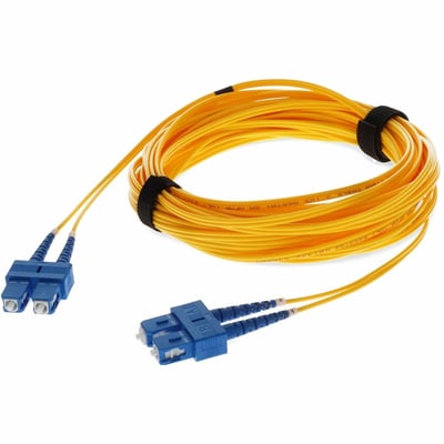AddOn 2m SC to SC Yellow OS2 Duplex OFNR (Riser-Rated) TAA SMF Fiber Patch Cable