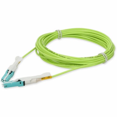 AddOn 2m CS to CS Lime Green OM5 Duplex OFNR (Riser-Rated) Fiber Patch Cable