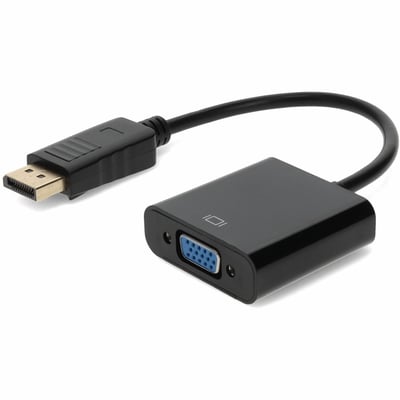 AddOn DisplayPort 1.2 Male to VGA Female Black Adapter Which Requires DP++ For Resolution Up to 1920x1200 (WUXGA)