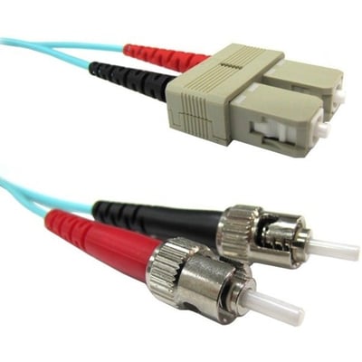 Weltron SC/ST Multi-Mode 50/125M Aqua Fiber Patch Cable - 2M
