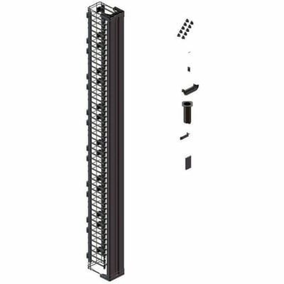 Ortronics MM20 Vertical Cable Manager with Door, 6" Wide, for 8 ft (51U) Rack, Black