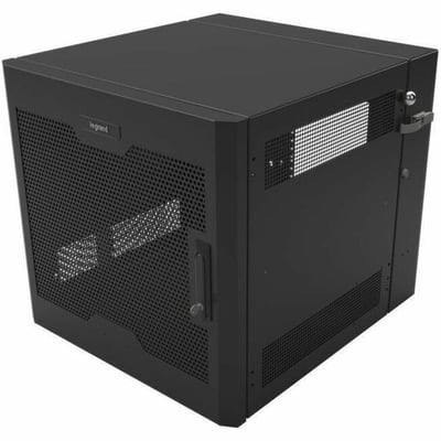 Ortronics Swing-Out Wall-Mount Ruggedized Cabinets, 12RU, Perforated Door