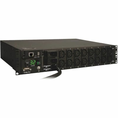 Tripp Lite by Eaton PDU 7.4kW Single-Phase Switched PDU LX Interface 230V Outlets (16-C13) IEC-309 Blue 230V 32A 3.6m Cord 2U Rack-Mount TAA